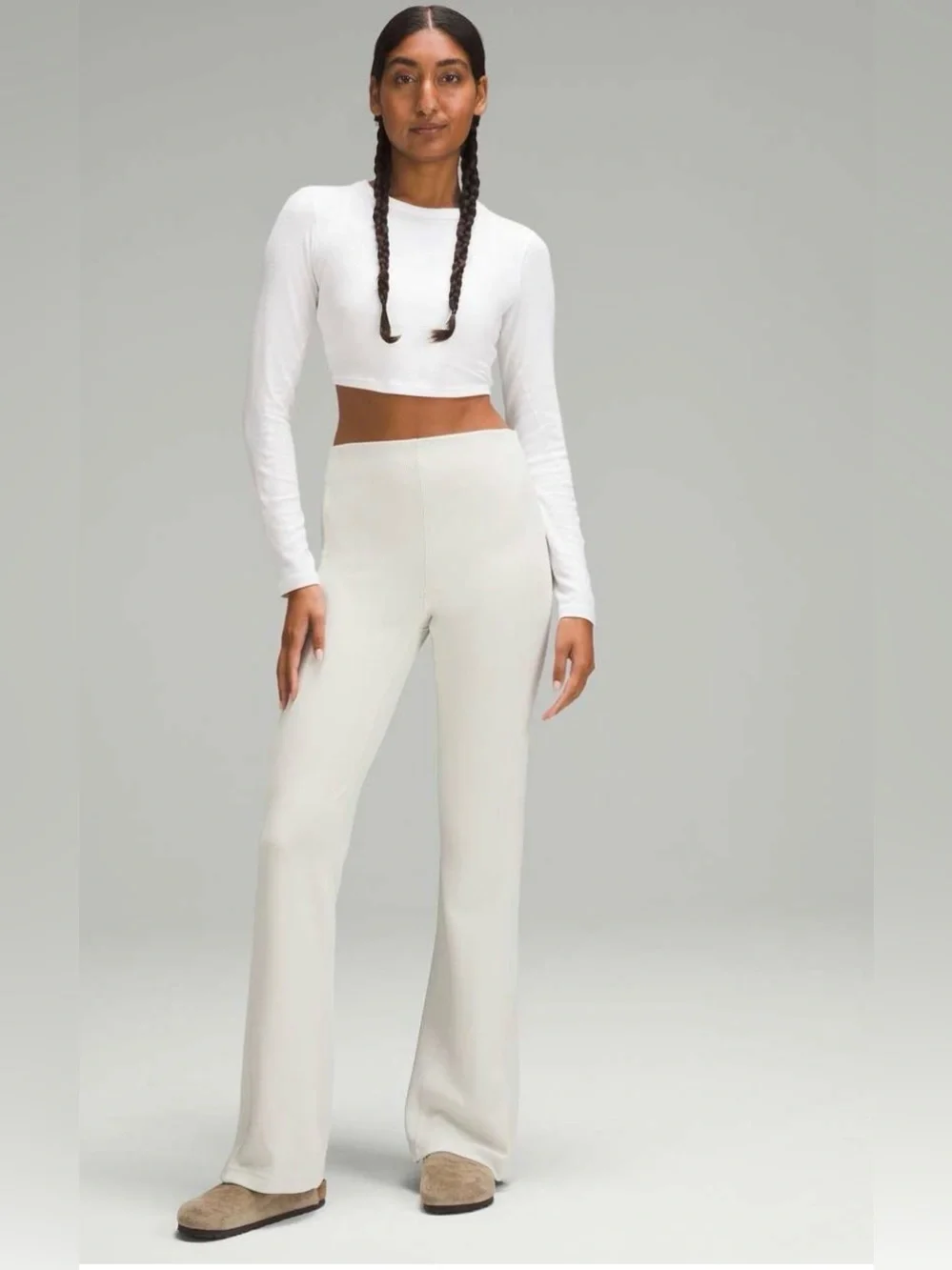 Lululemon brushed softstream ribbed flare pant size 10 W5GVKS